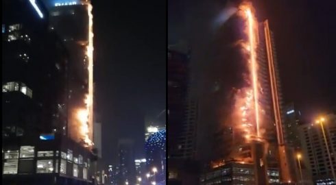 В Дубае загорелся 35-этажный небоскреб: есть ли погибшие и пострадавшие
