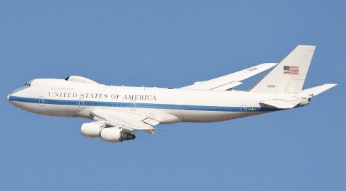 Самолёт «судного дня» Boeing 747-E4B прибыл на саммит НАТО