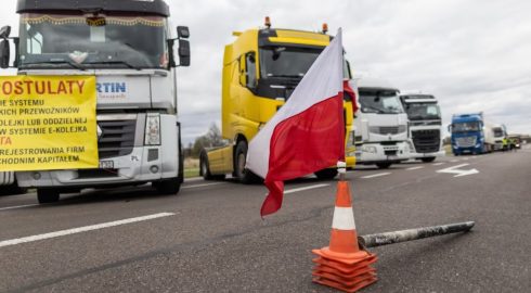 Протесты польских перевозчиков: перекрытие КПП на границе с Украиной
