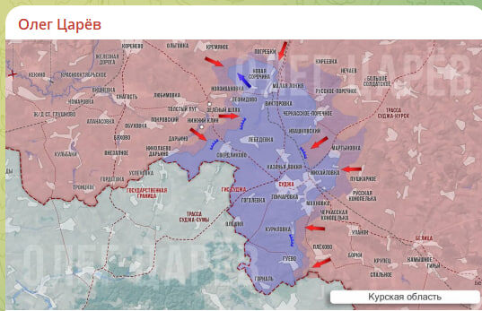 Карта наступление Курское направление