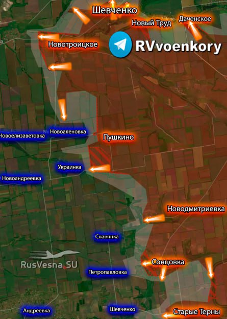 Карта: приближаются к Покровску, штурмуя Даченское и Песчаное