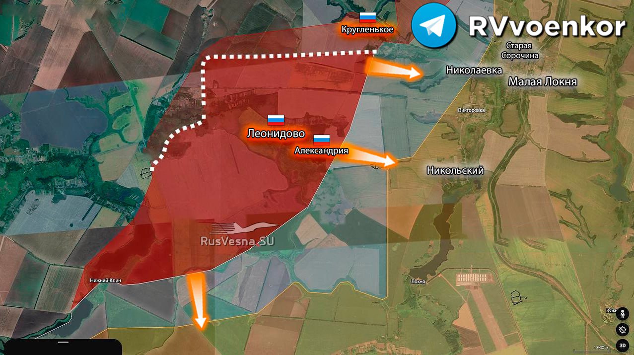 Карта. Мощный 10-километровый прорыв на Курском фронте