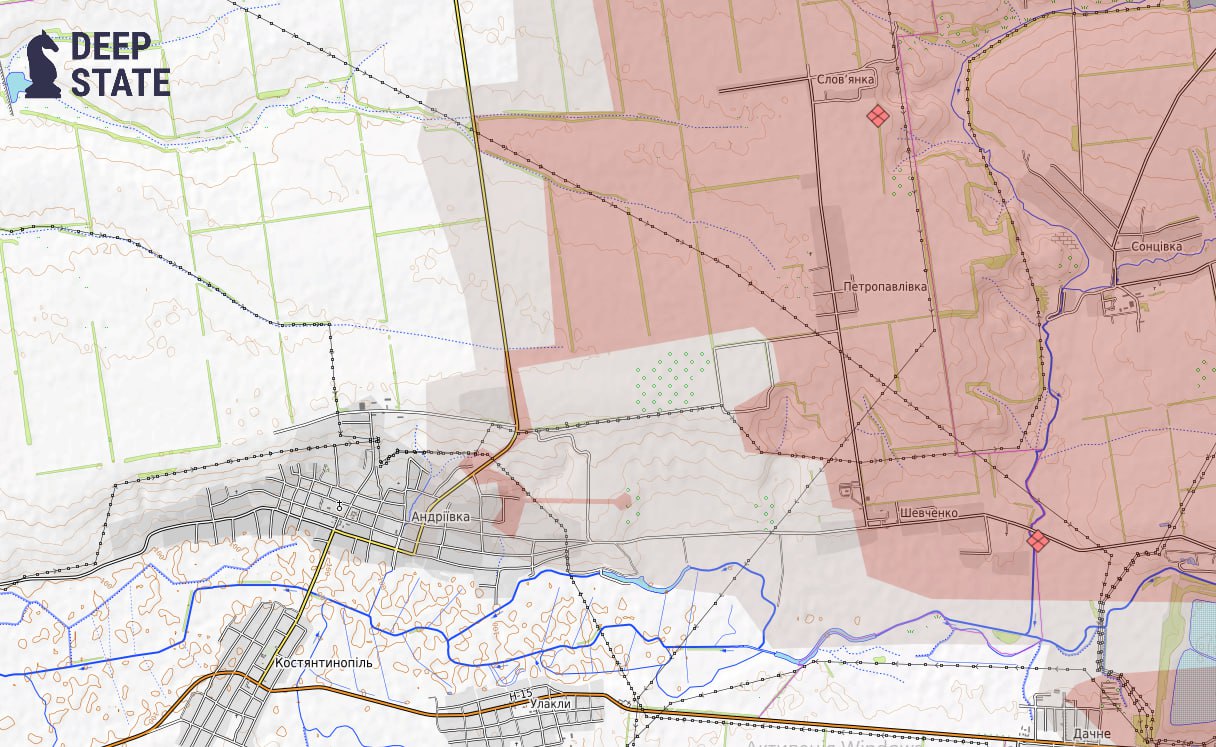 Карта. Штурмуют Андреевку на пути от Курахово к Днепропетровску