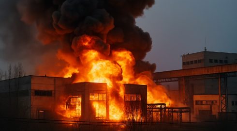 Киев охвачен огнем взрывов на стратегическом заводе Буревестник