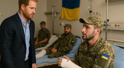 Посетил раненых солдат ВСУ: принц Гарри тайно побывал во львовской клинике