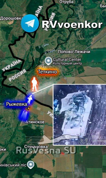 Карта к курскому Тёткино