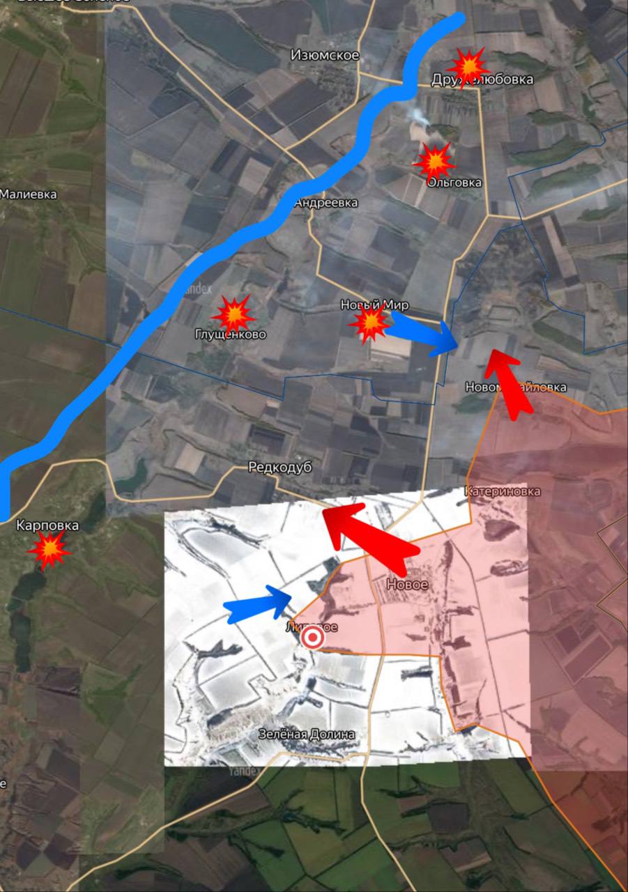 Карта Краснолиманское направление