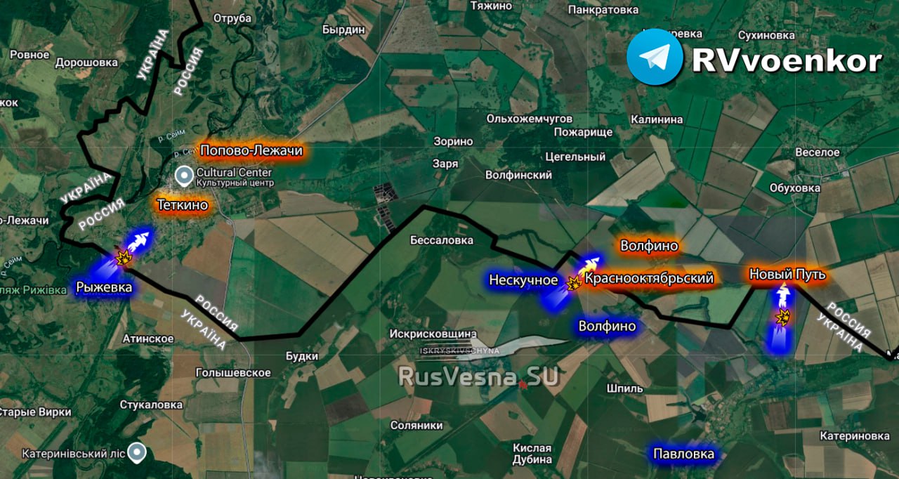 Карта Курское направление