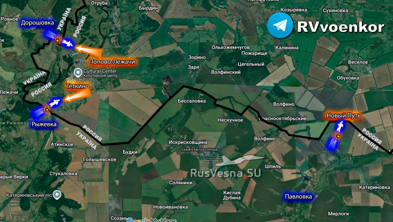карта Курское направление