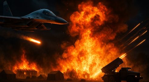 Ночной удар возмездия за удары по России: Су-34 стёр с лица земли укрытие ВСУ, а русская «Тосочка» устроила огневой «ад» опорникам врага