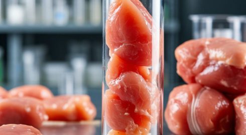 Через 5 лет в магазинах появится искусственное мясо: японские ученые вырастили в пробирке кусок куриного мяса