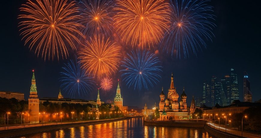 Салют в Москве 9 мая