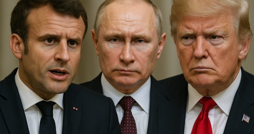 Макрон, Путин и Трамп