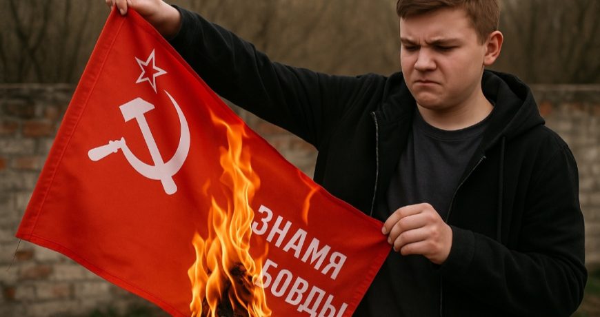 Подростки из Томска подожгли Знамя Победы и попали под уголовное преследование
