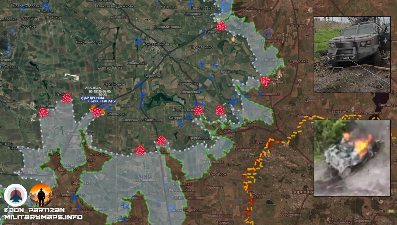 Карта Константиновское направление