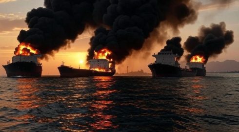 Возле Ормузского пролива горят 3 судна — Press TV сообщает об инциденте у побережья Ирана