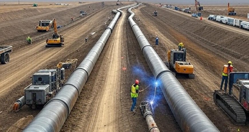 Строитеьство газопровода