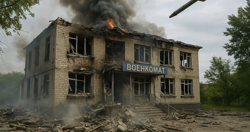 Удар ВС РФ по военкомату