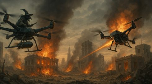 Русские дроны разнесли «Бабу-Ягу» и штаб тяжёлых коптеров ВСУ в пыль