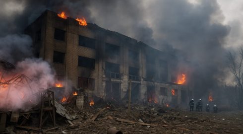 Харьковская ночь в огне войны — заводы ВСУ превратились в руины