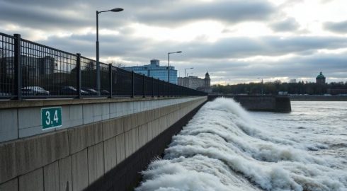 В Петербурге опасаются наводнения: уровень воды на дамбе дошел до опасной отметки