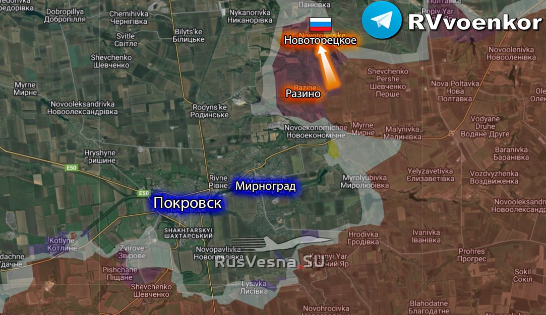 Карта освободили Новоторецкое