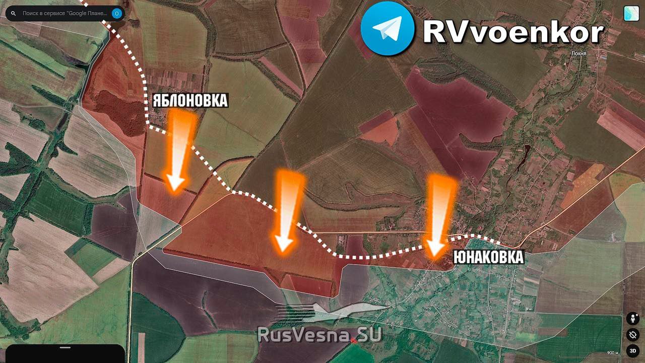 Карта Сумское направление