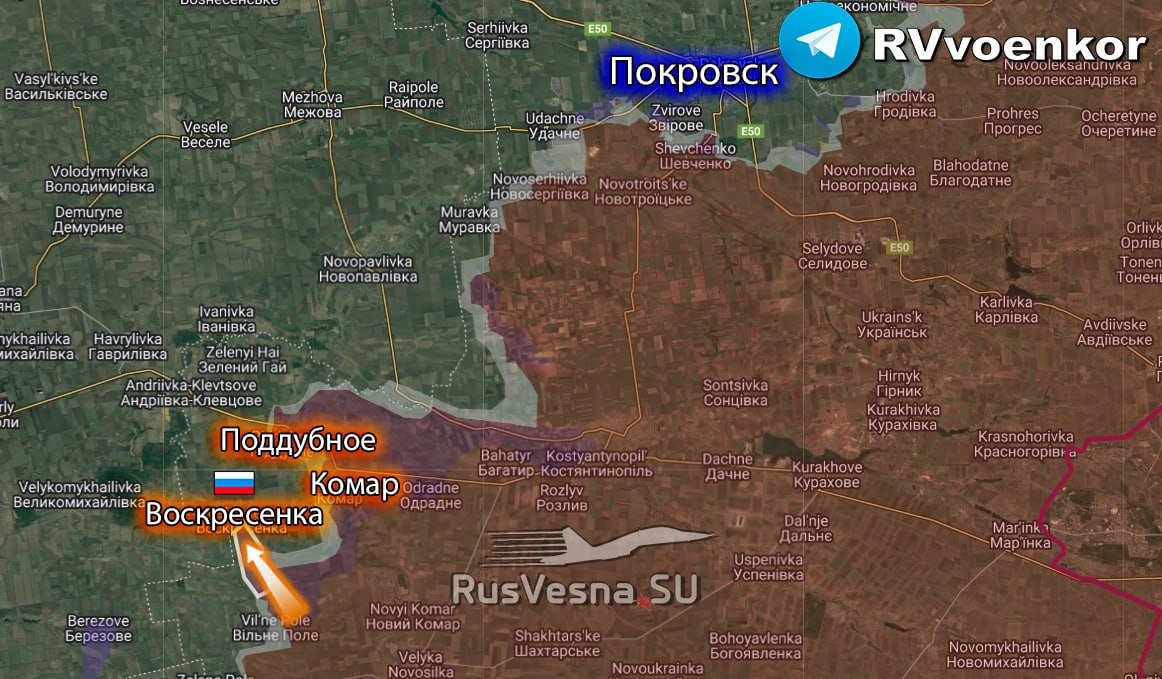 Карта Воскресенка и Петровка в ДНР