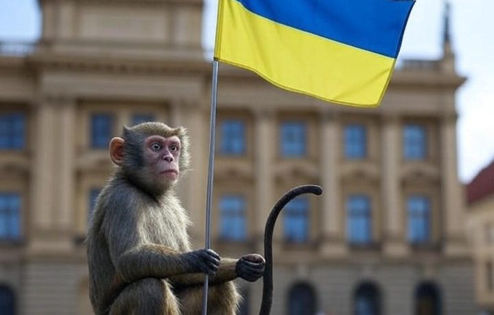 флаг Украины в Чехии