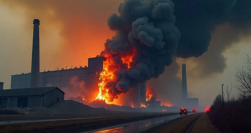 Взрыв на заводе под Рязанью