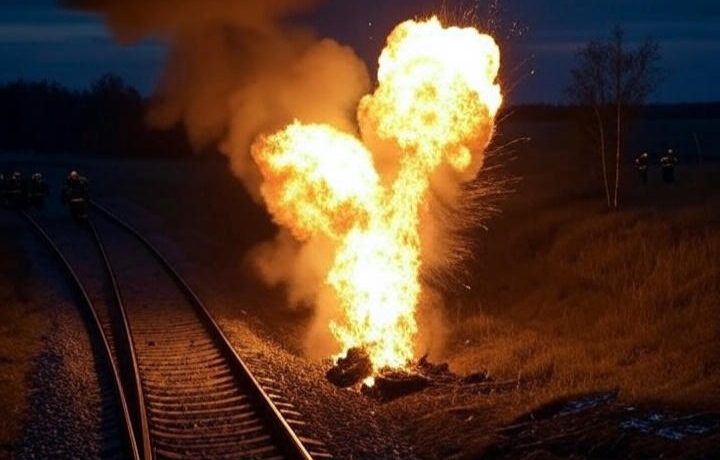 взрыв на железной дороге