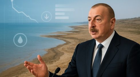 Виновата экология: Алиев объяснил причины обмеления Каспийского моря
