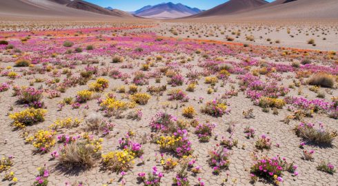 Чудо природы: цветы расцвели в самой сухой пустыне мира — Атакаме