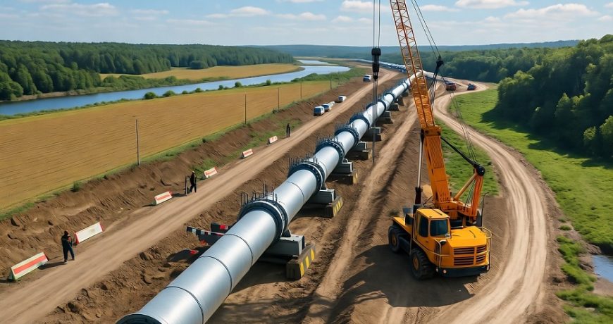 Строительство газопровода