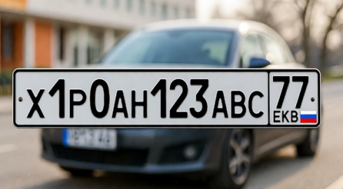 Штраф за номера без флага России с 1 января 2025 года: важные детали для водителей