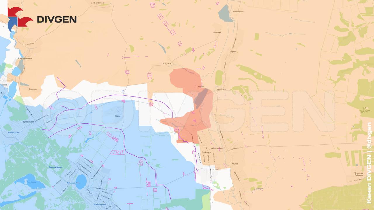 Карта в районе Заречного