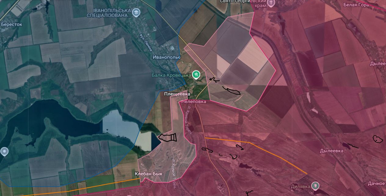 Карта Южно-Константиновское направление